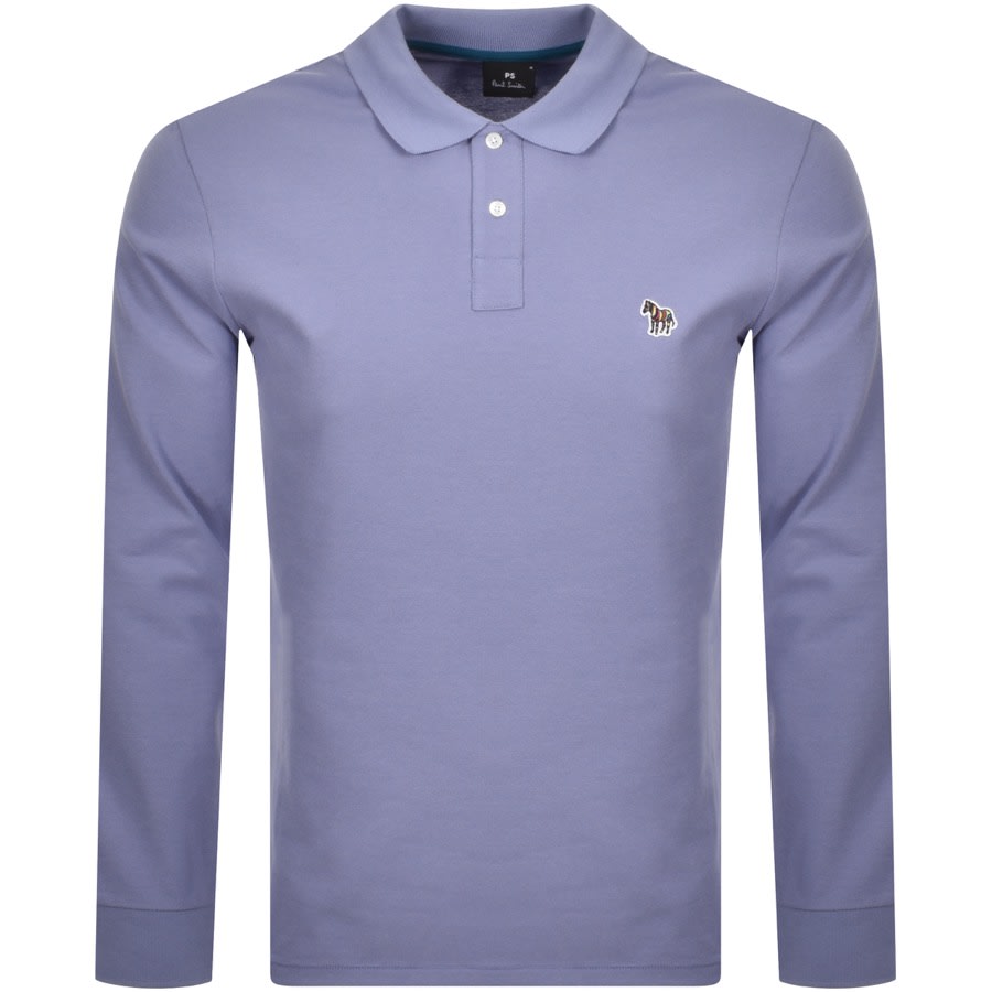 Alternative Image for ProductPS By Paul Smith Long Sleeved Polo T Shirt Lilac1